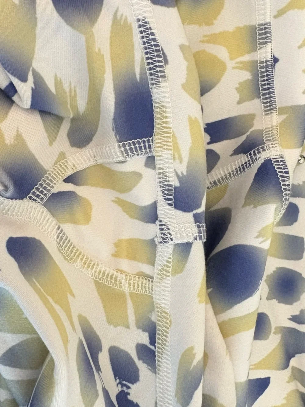 Alo Yoga Airbrush Yellow Blue Cheetah Leggings XS High Waist Full Length